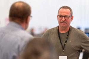 Jesper Rønn, regionsnæstformand i dbio-Syddanmark på kongres i Danske Bioanalytikere 2021